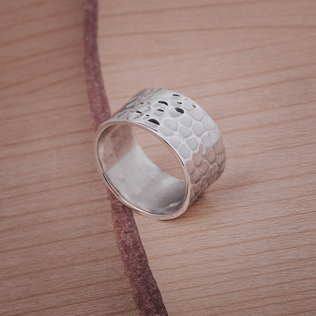 Cincin Band Perak 925 Koleksi Getokan
