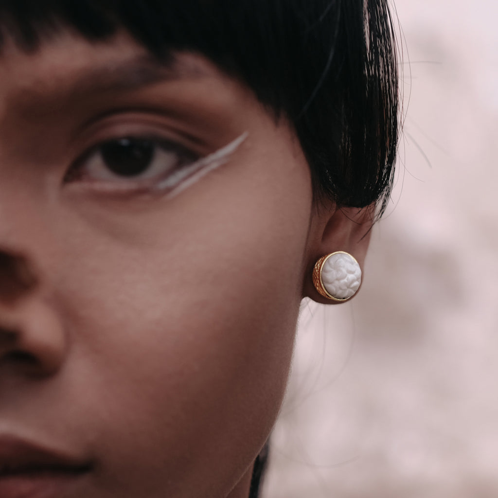 Anting Subeng Perak Koleksi Jepun Sterling Silver 925 Gold Plated