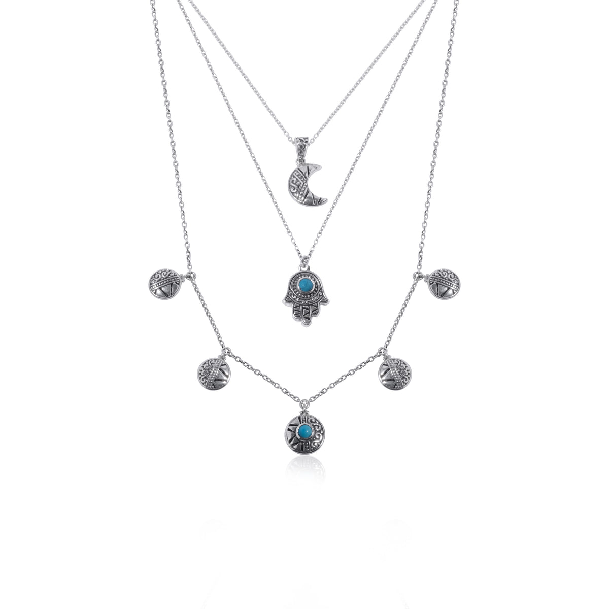 Kalung Layer Koleksi Bohemian Sterling Silver 925
