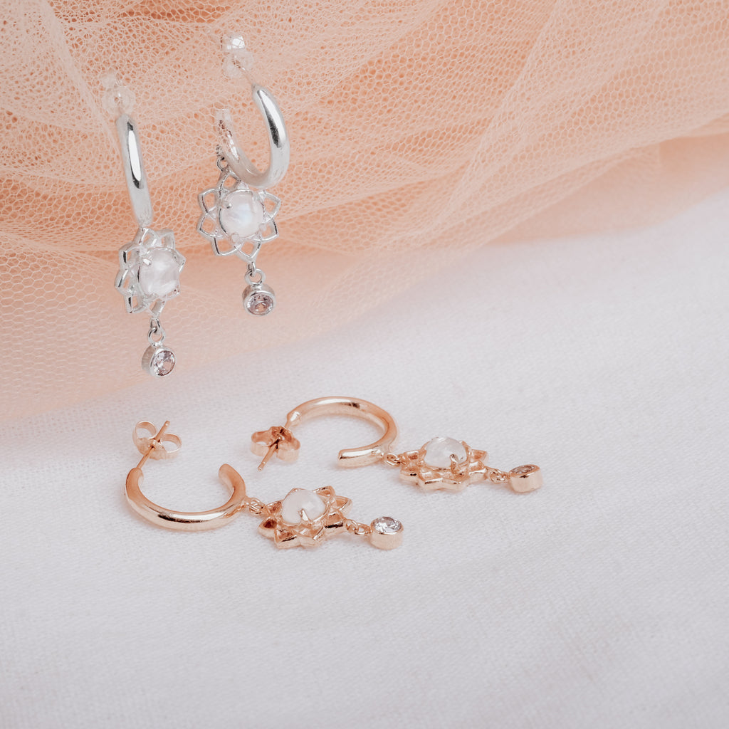 Moonstone Sterling Silver 925 Stud Earrings Collection