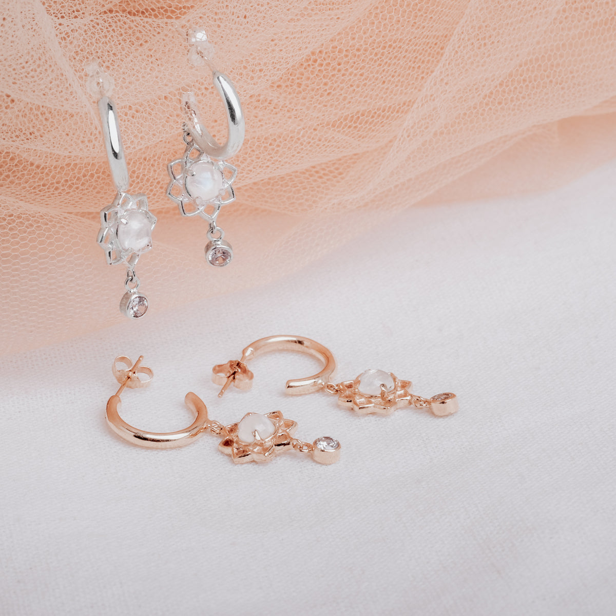 Moonstone Sterling Silver 925 Stud Earrings Collection