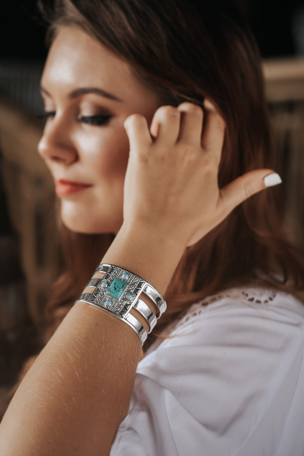 Bohemian Collection Large Bangle 925 Sterling Silver Bracelet