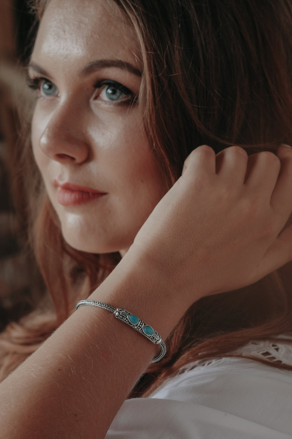 925 Sterling Silver Bohemian Collection Chain Bracelet