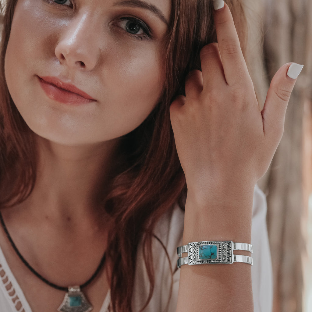 Small Bohemian Collection 925 Sterling Silver Bangle