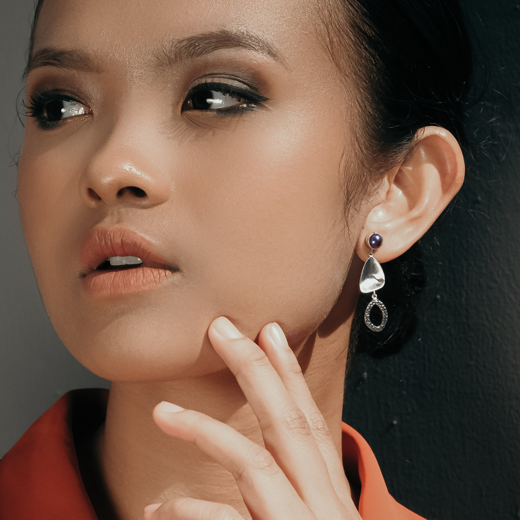 Dulcet Collection Sterling Silver 925 Dangling Earrings