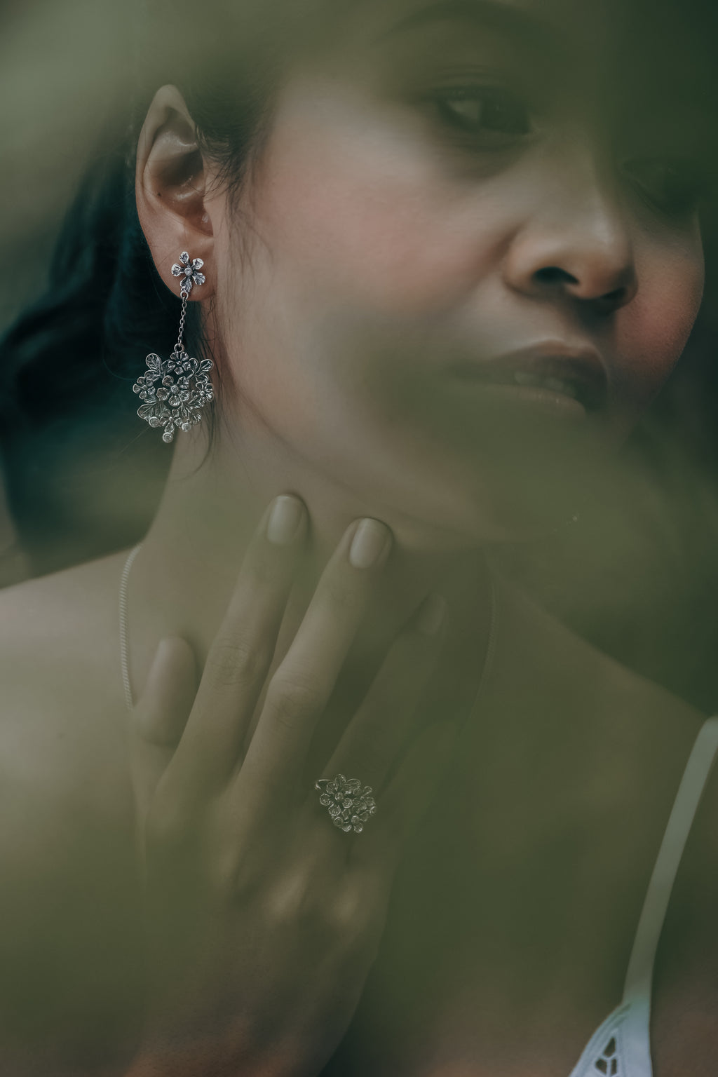 Anting Statment Perak 925 Koleksi Flamboyan