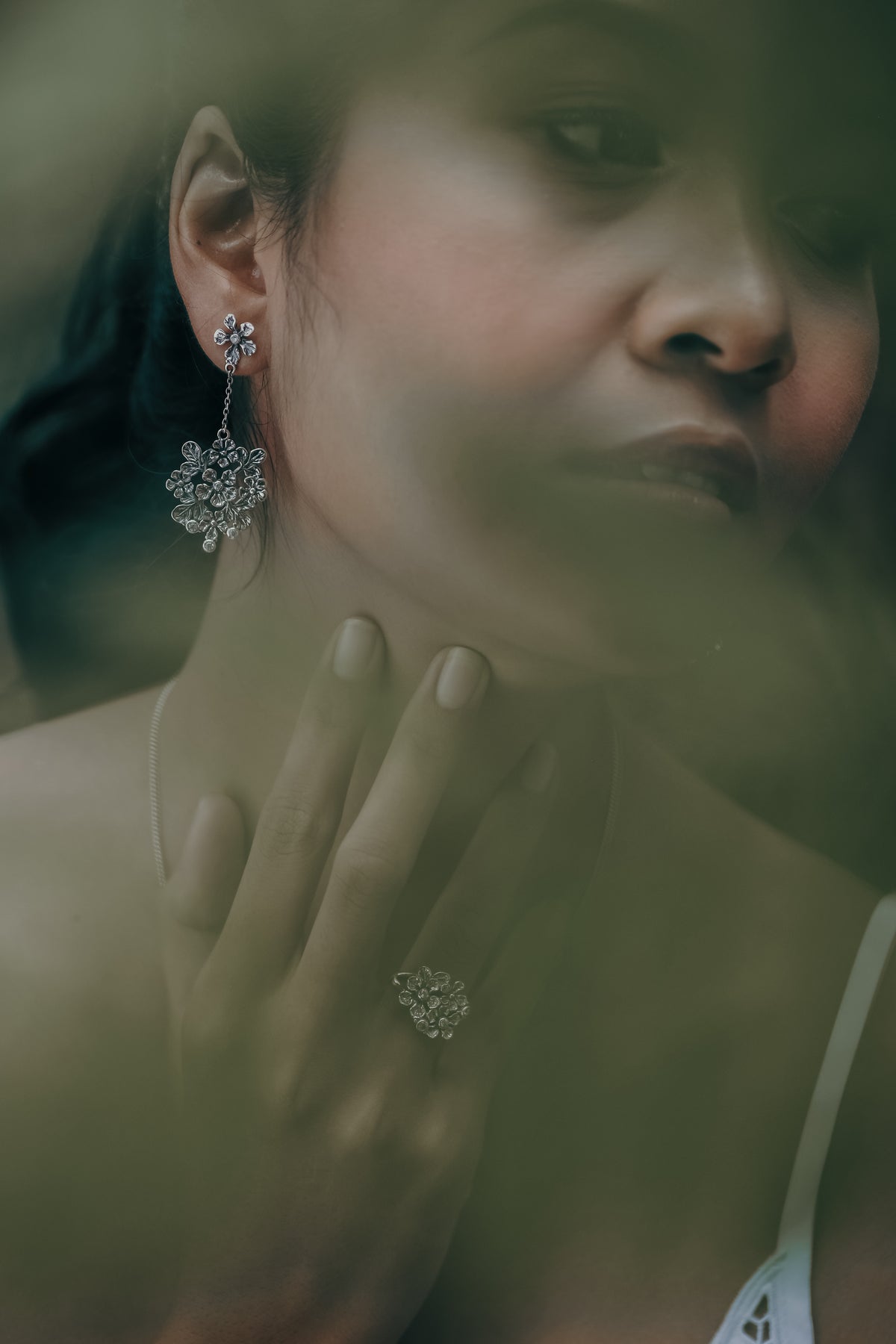 Anting Statment Perak 925 Koleksi Flamboyan