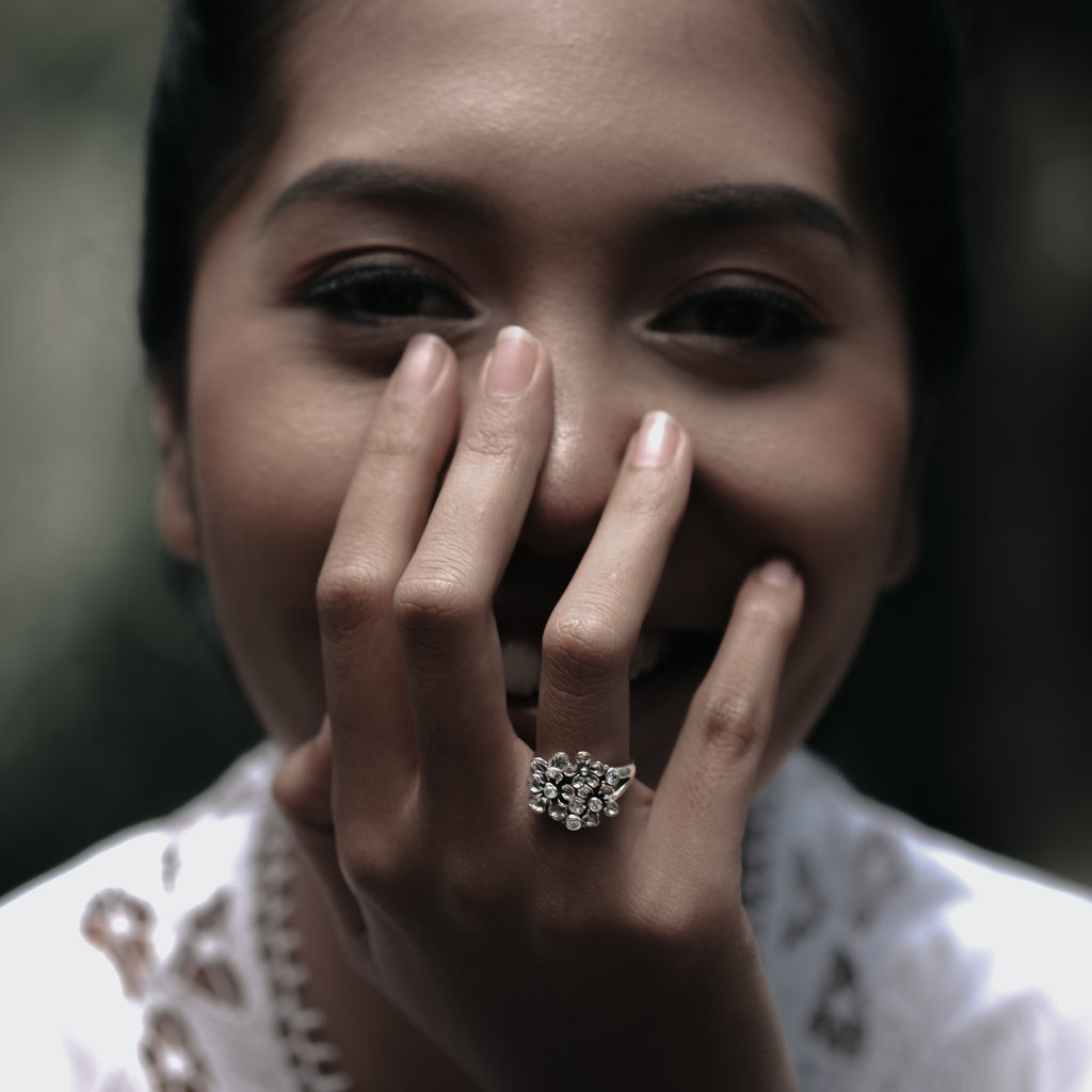 Cincin Besar Perak 925 Koleksi Flamboyan