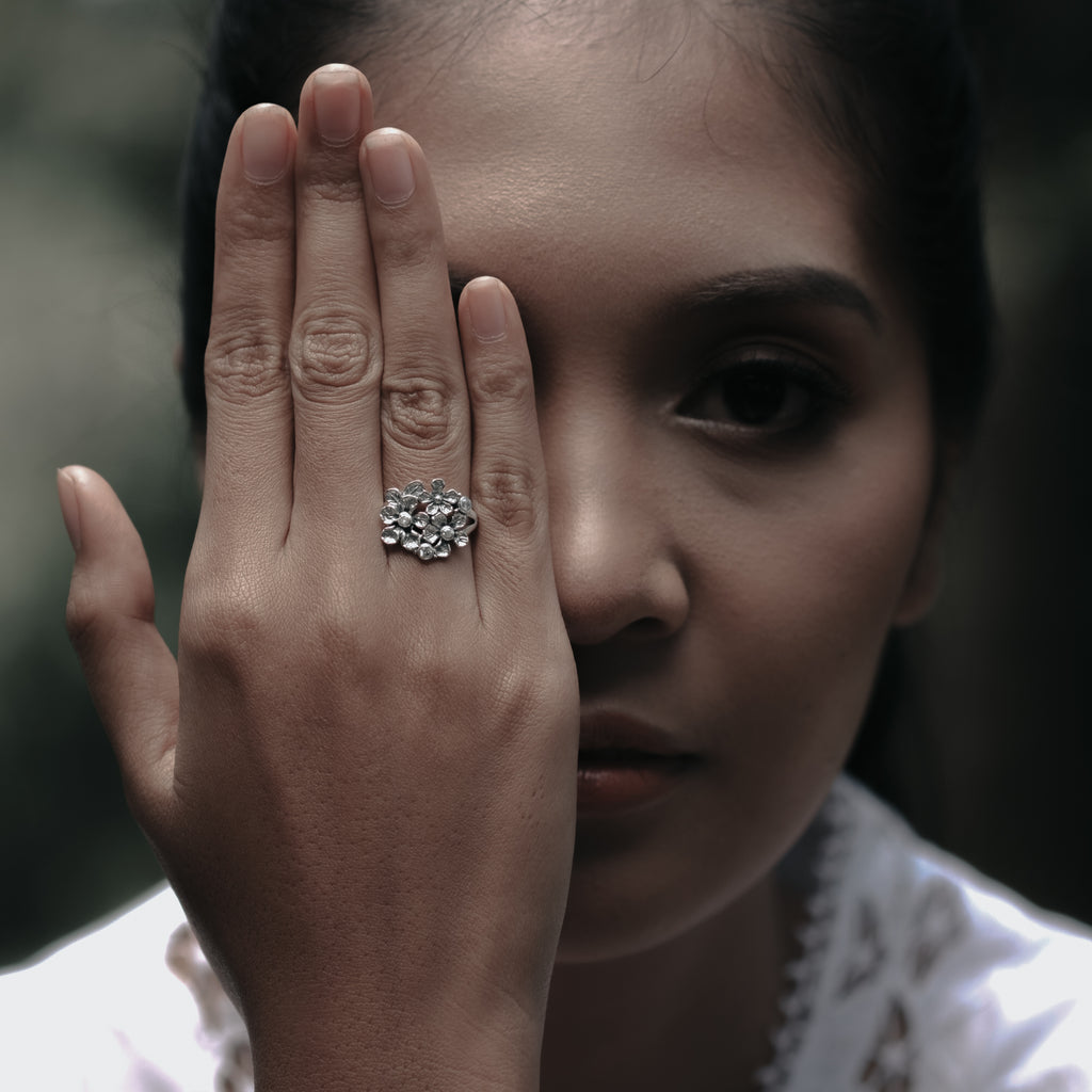 Cincin Besar Perak 925 Koleksi Flamboyan