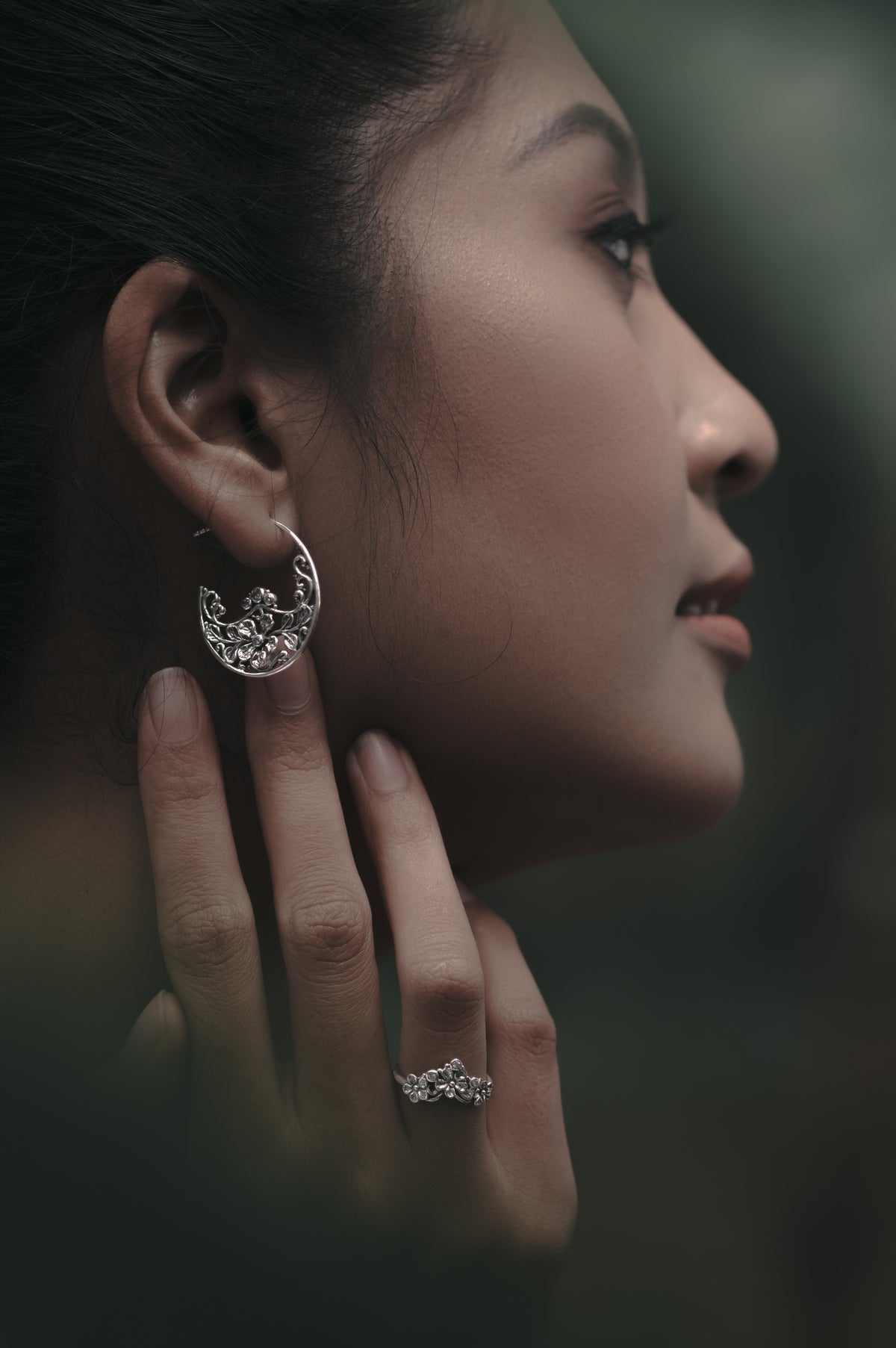 Anting Hoop Perak 925 Koleksi Flamboyan