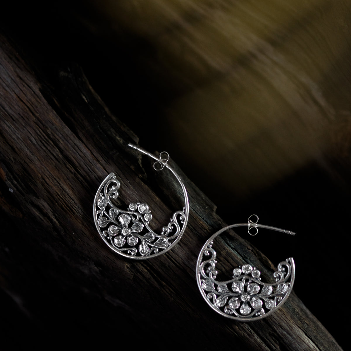 Anting Hoop Perak 925 Koleksi Flamboyan