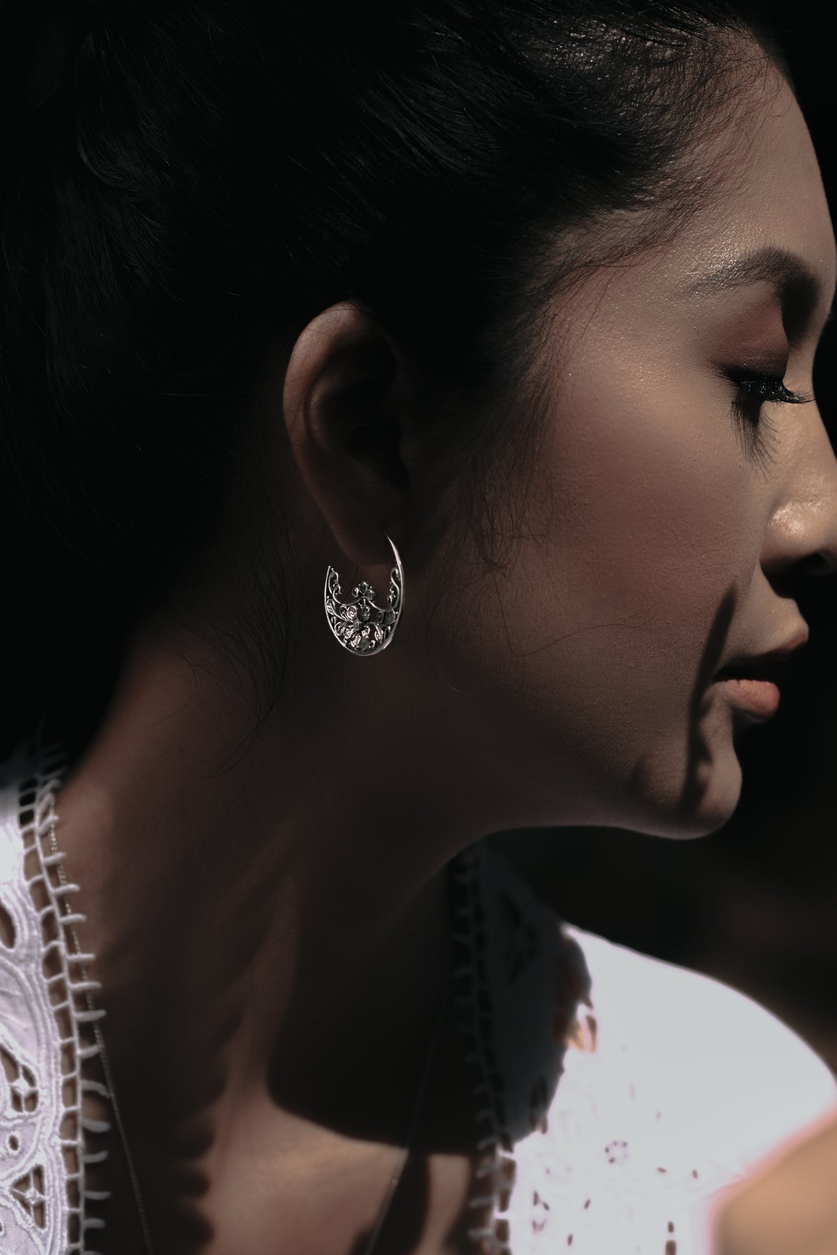 Anting Hoop Perak 925 Koleksi Flamboyan