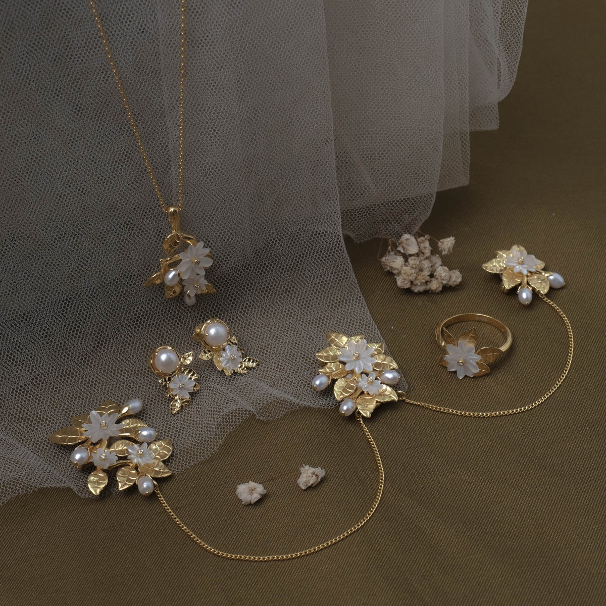 Kalung Perak Koleksi Mutiara Melati Sterling Silver 925 Gold Plated