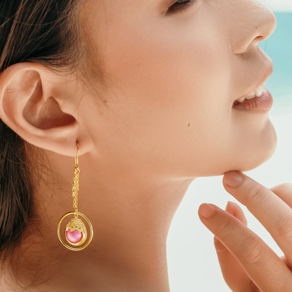 Anting Dangling Perak 925 Koleksi Mutiara Mandalika