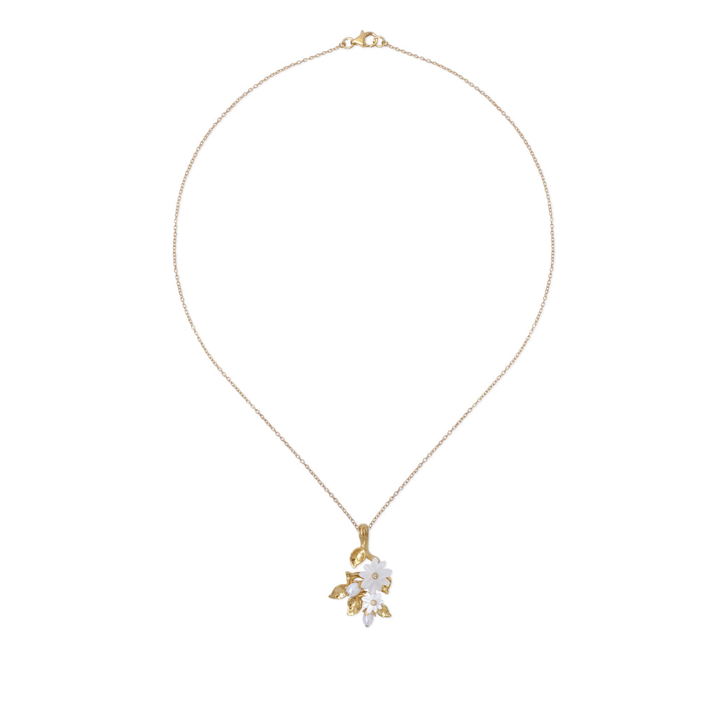 Kalung Perak Koleksi Mutiara Melati Sterling Silver 925 Gold Plated