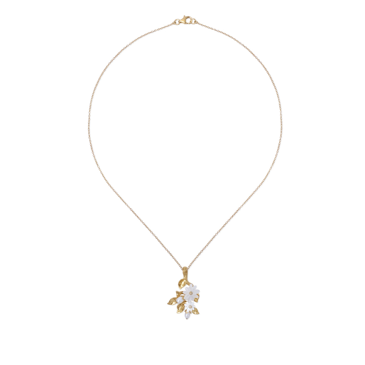 Kalung Perak Koleksi Mutiara Melati Sterling Silver 925 Gold Plated