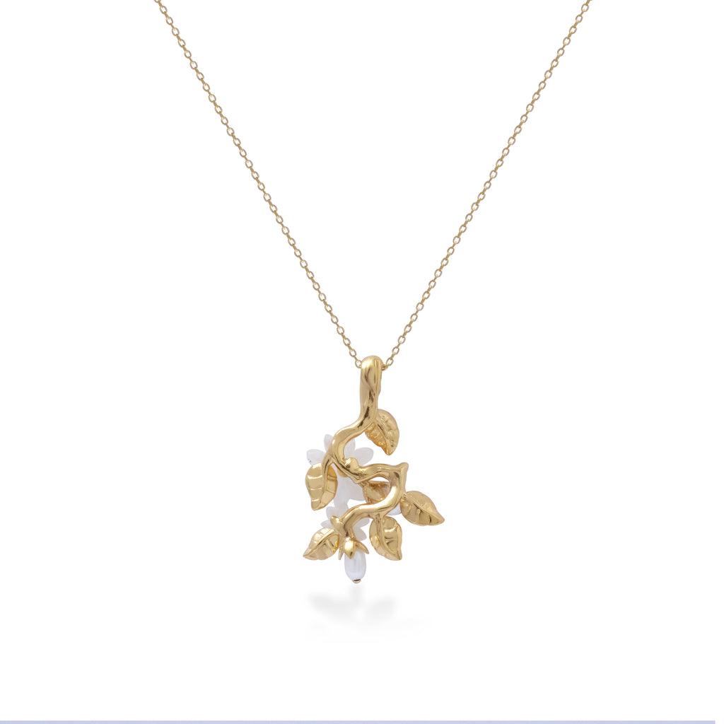 Kalung Perak Koleksi Mutiara Melati Sterling Silver 925 Gold Plated