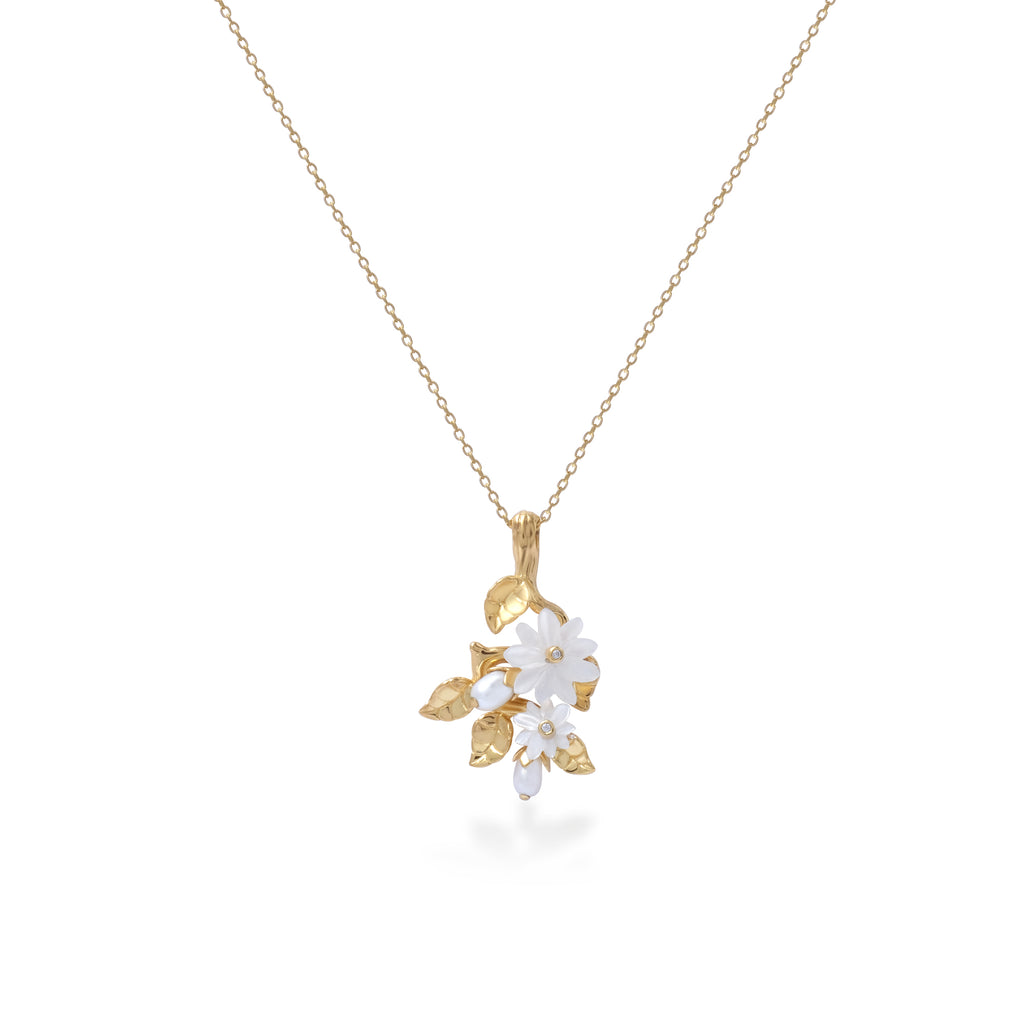 Kalung Perak Koleksi Mutiara Melati Sterling Silver 925 Gold Plated