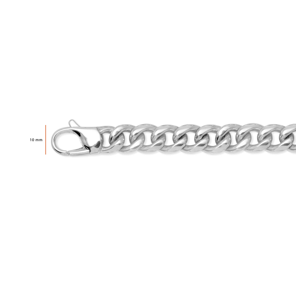 Sunaka Jewelry Cuban Sterling Silver 925 Chain Necklace