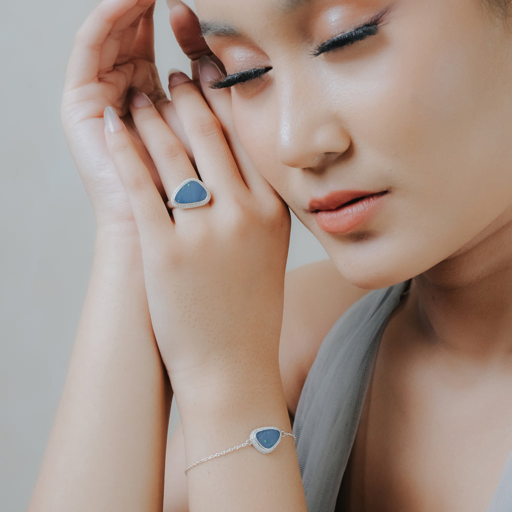 Gelang Chain 2 Koleksi Opal Perak 925