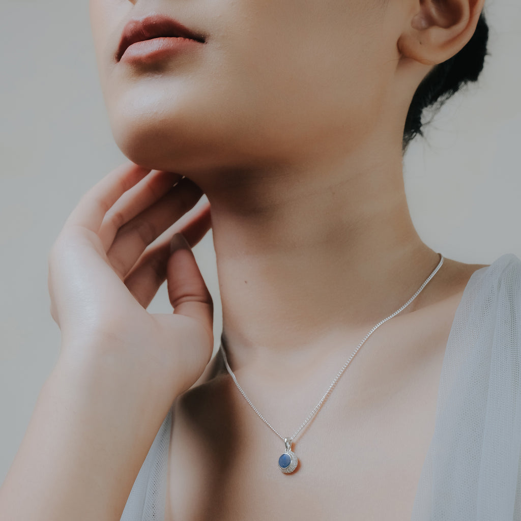 Pendant Kalung Small Round Koleksi Opal Perak 925