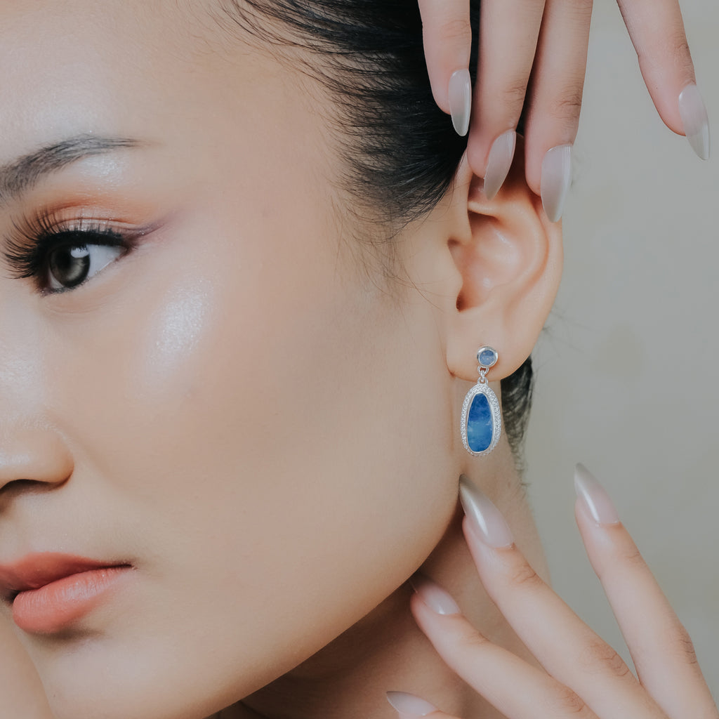 Anting Stud Koleksi Opal Perak 925