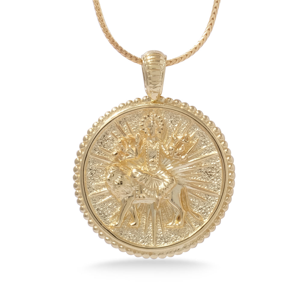 Durga Silver Pendant Goddess Amulet Sterling Silver Collection