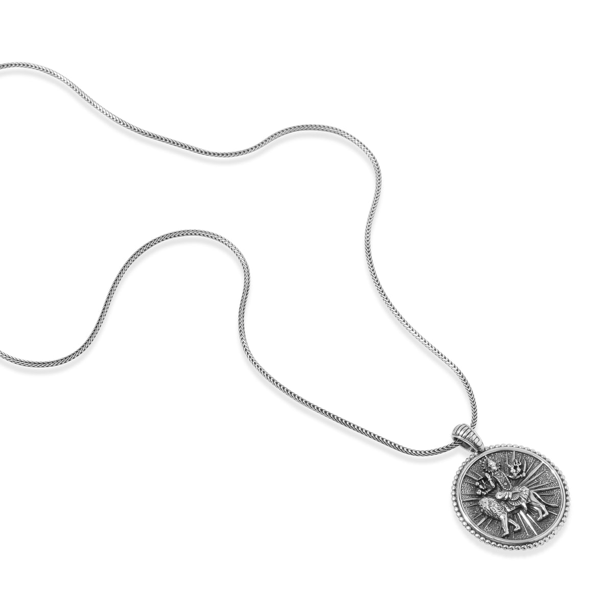 Durga Silver Pendant Goddess Amulet Sterling Silver Collection