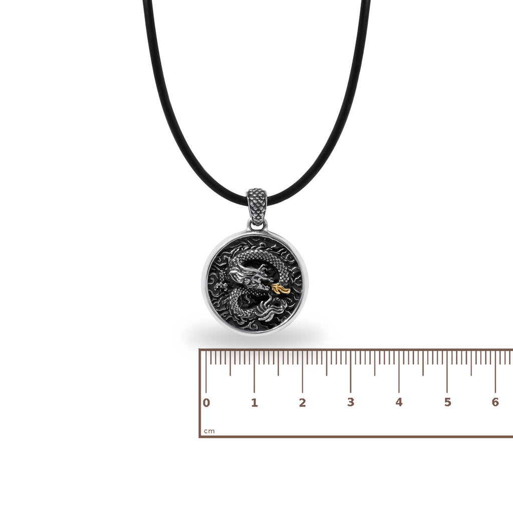 Pendant Perak Bulat Koleksi Dragon Sterling Silver