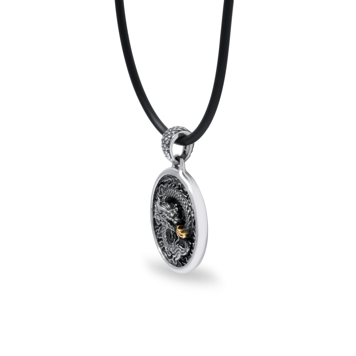 Pendant Perak Bulat Koleksi Dragon Sterling Silver