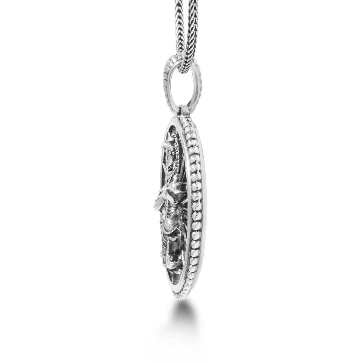 Silver Saraswati Pendant Goddess Amulet Sterling Silver Collection