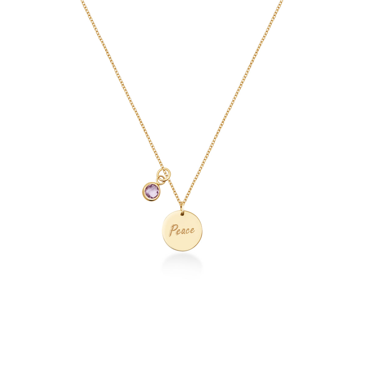 Kalung Rantai Koleksi Mantra Peace Sterling Silver 925 Gold Plated