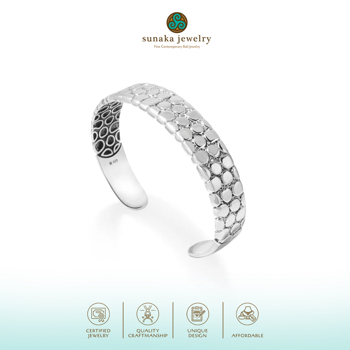 Gelang Bangle Koleksi Pebble Sterling Silver 925