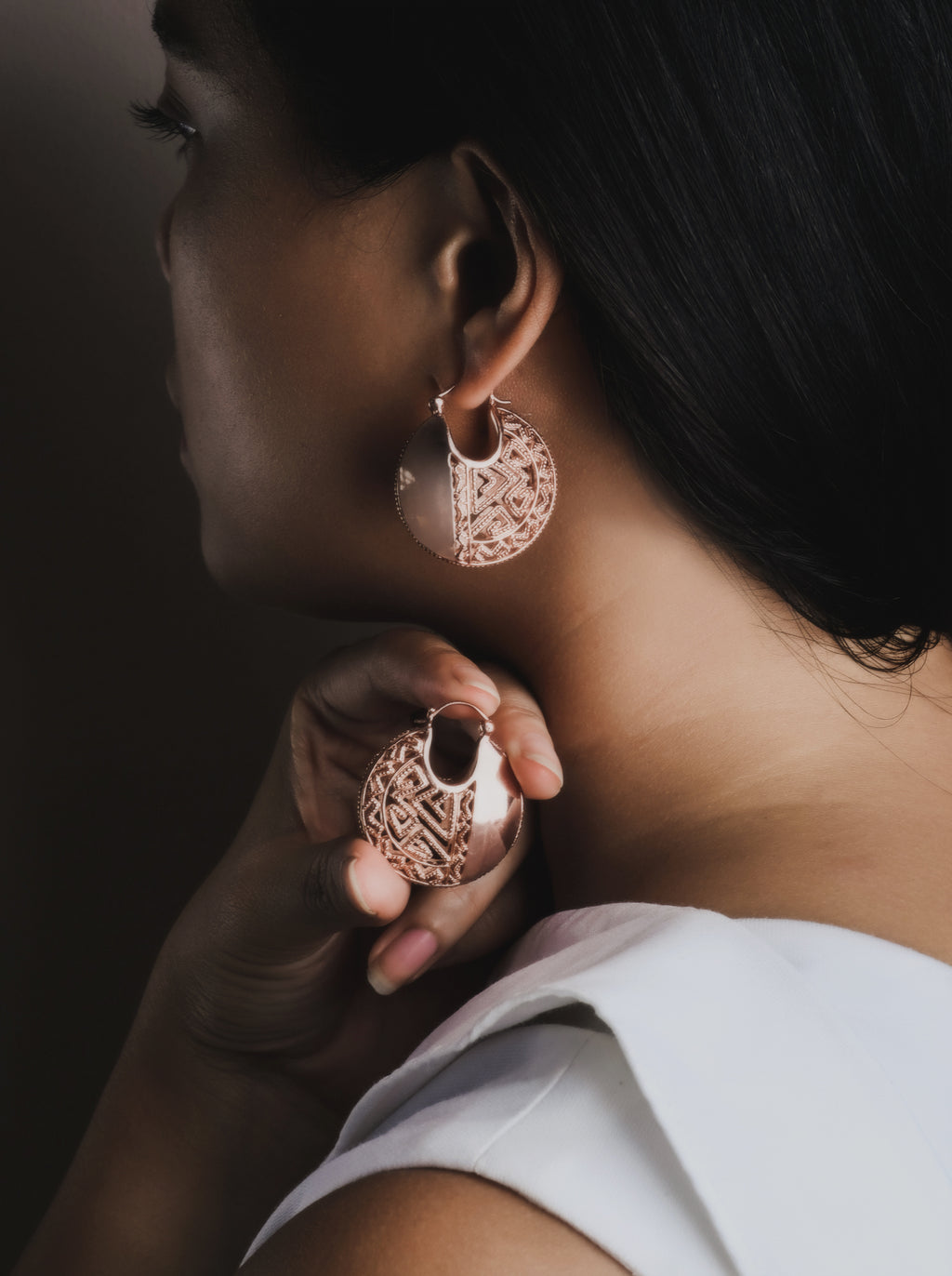 Anting Hoop Perak 925 Koleksi Songket Bali