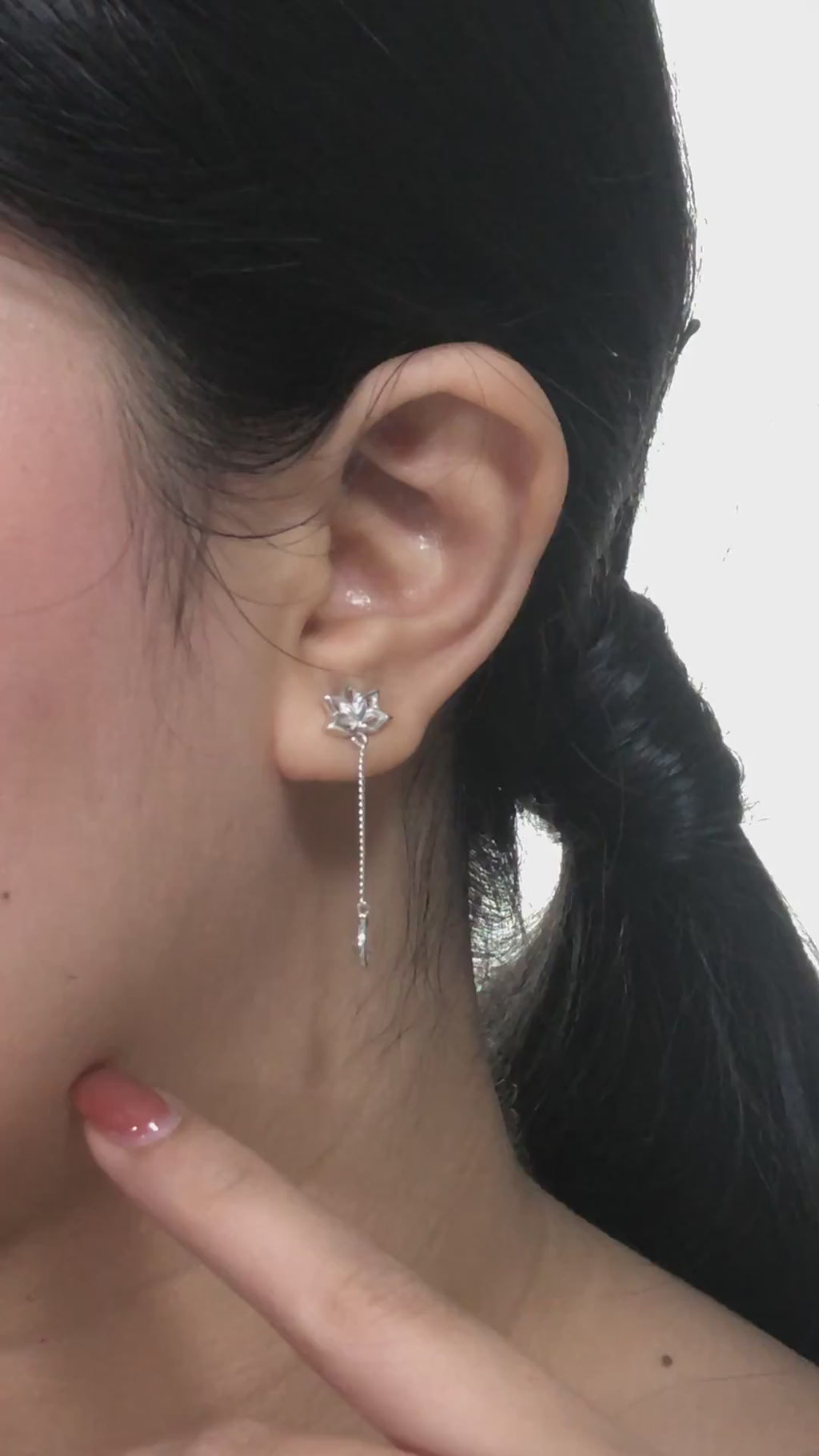 Water Lily Sterling Silver Earrings Collection