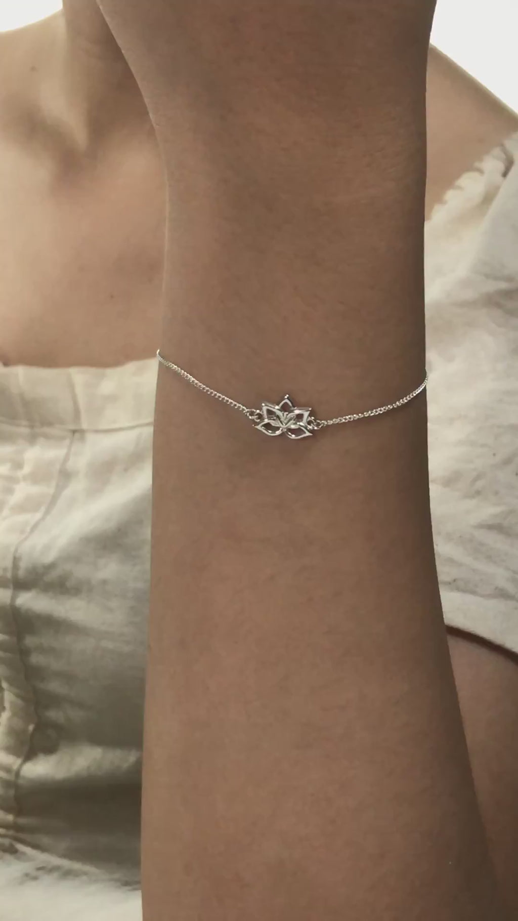 Water Lily Collection Sterling Silver Bracelet