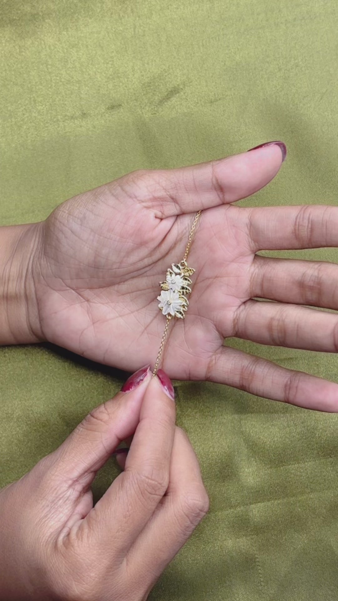 Gelang Rantai Perak Koleksi Mutiara Melati Sterling Silver 925 Gold Plated