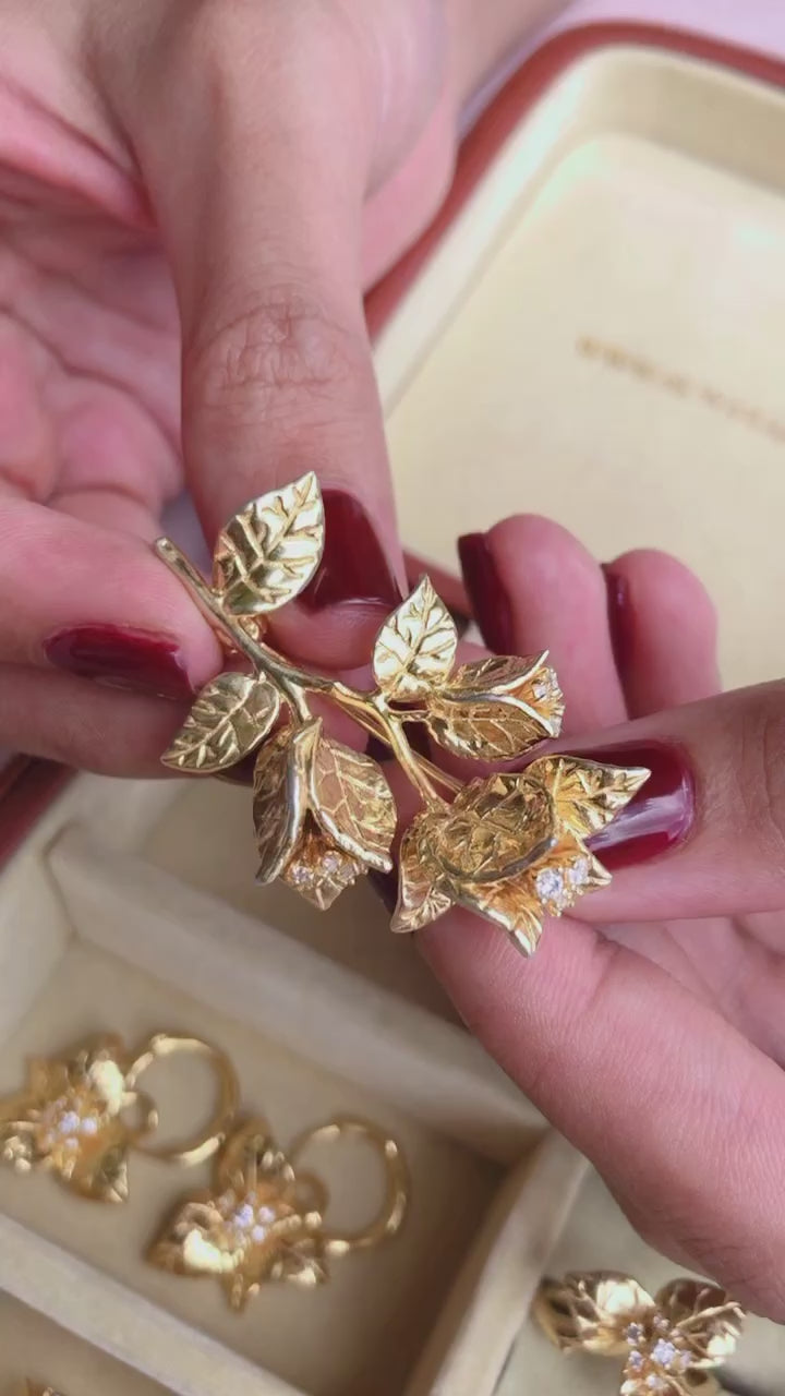 Sterling Silver 925 Bougainvillea Brooch