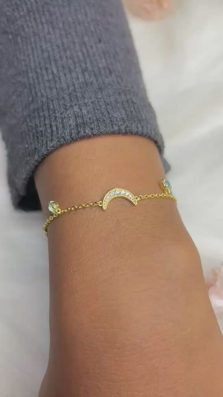 Gelang Perak Koleksi Selene Sterling Silver 925 Gold Plated