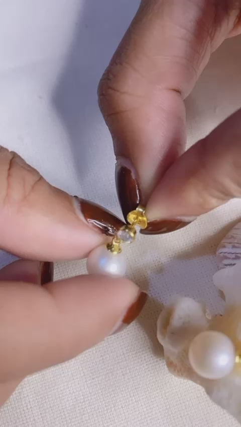 Anting Stud Koleksi Lumine Pearl Sterling Silver 925