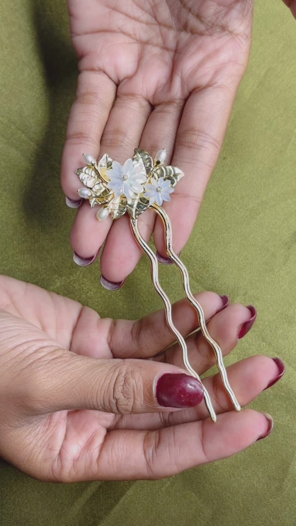 Cucuk Kecil Perak Koleksi Mutiara Melati Sterling Silver 925 Gold Plated