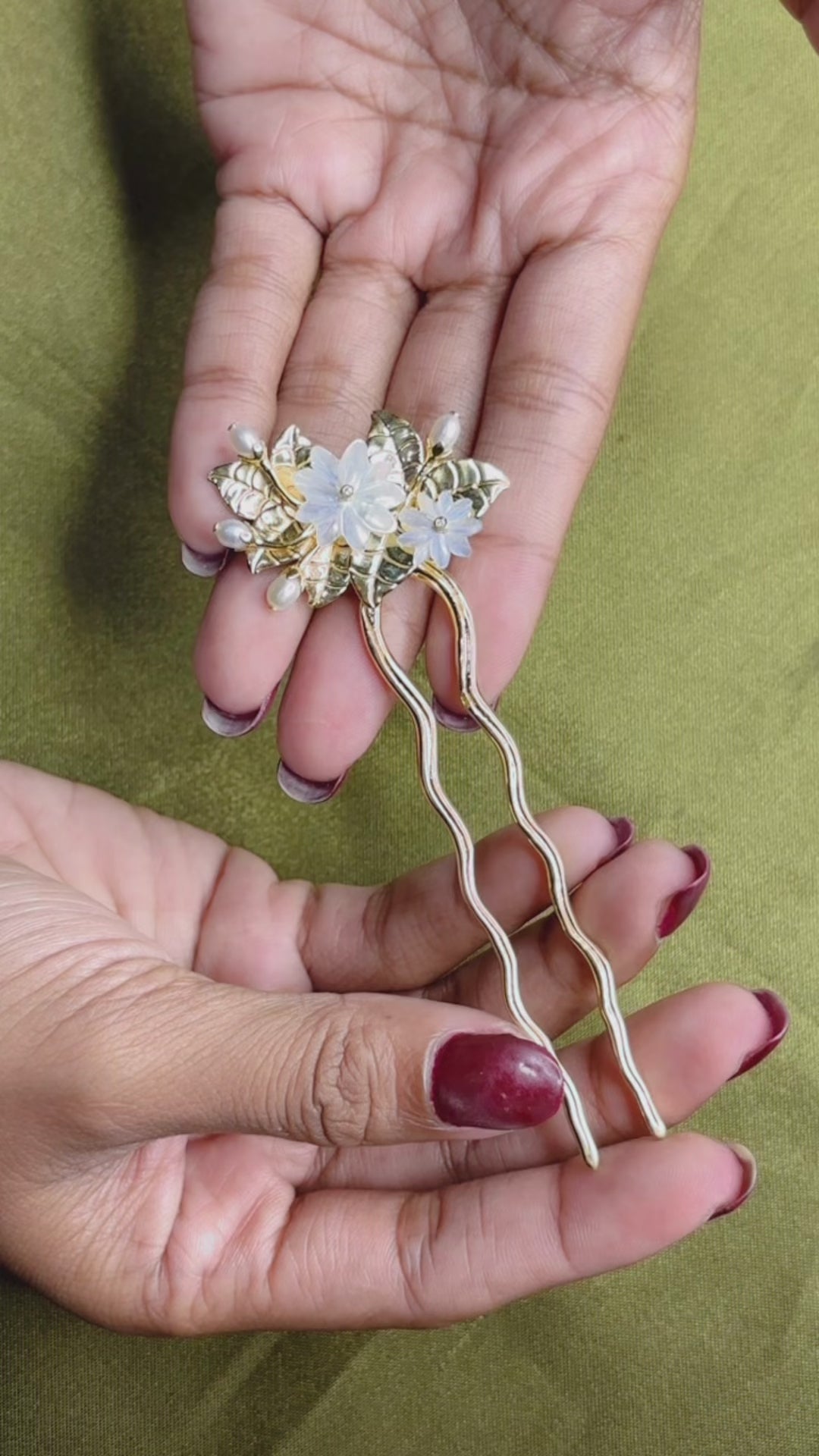 Cucuk Kecil Perak Koleksi Mutiara Melati Sterling Silver 925 Gold Plated