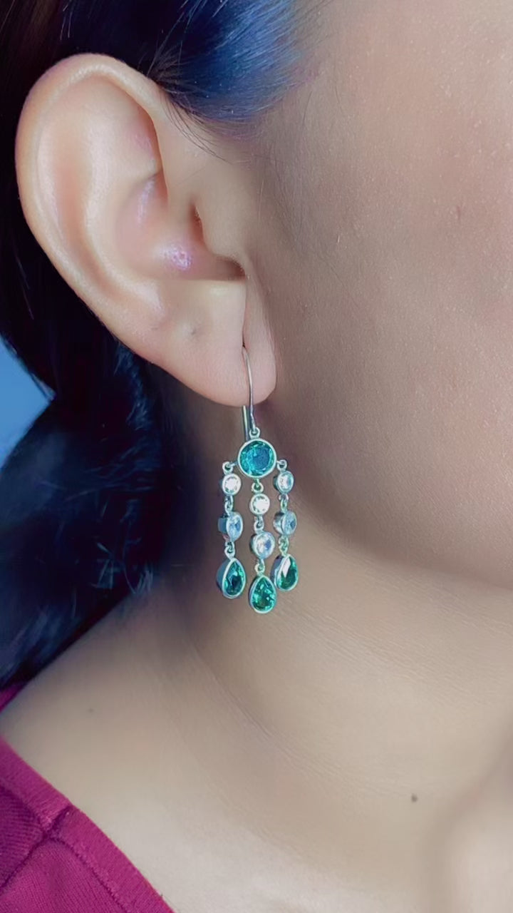Anting Dangling Chandelier Long 1 Perak 925 Koleksi Alleania