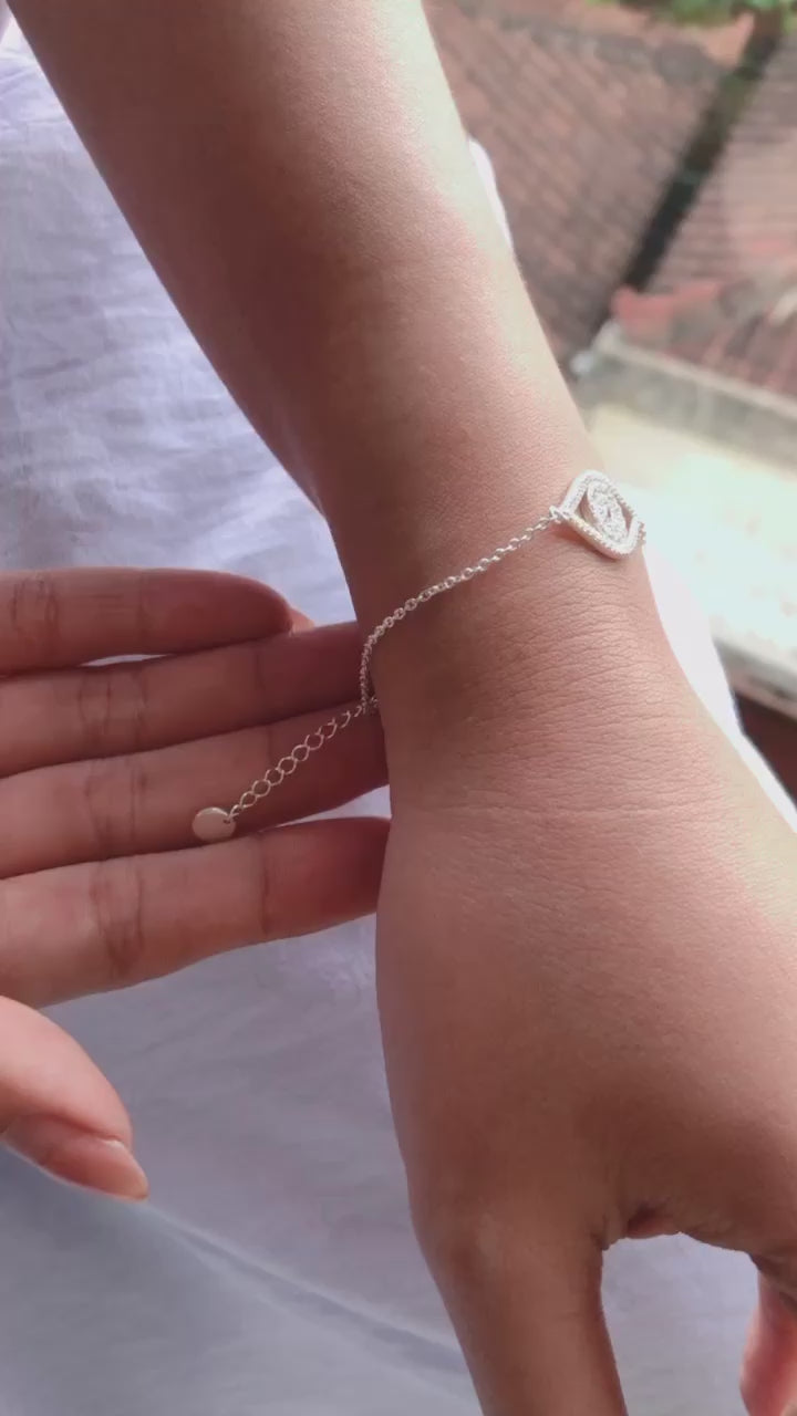 925 Sterling Silver Evil Eye Collection Silver Bracelet
