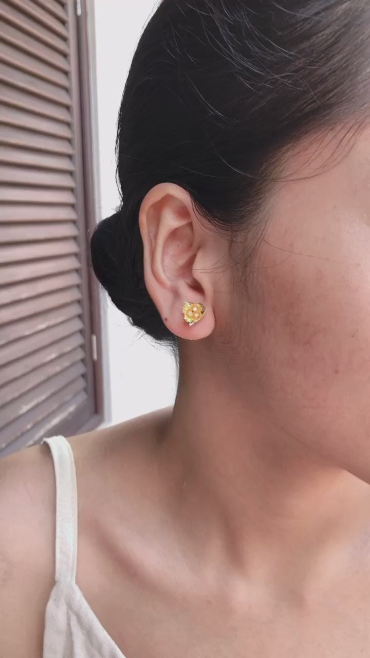 Bougainvillea Collection Sterling Silver 925 Small Subeng Earrings