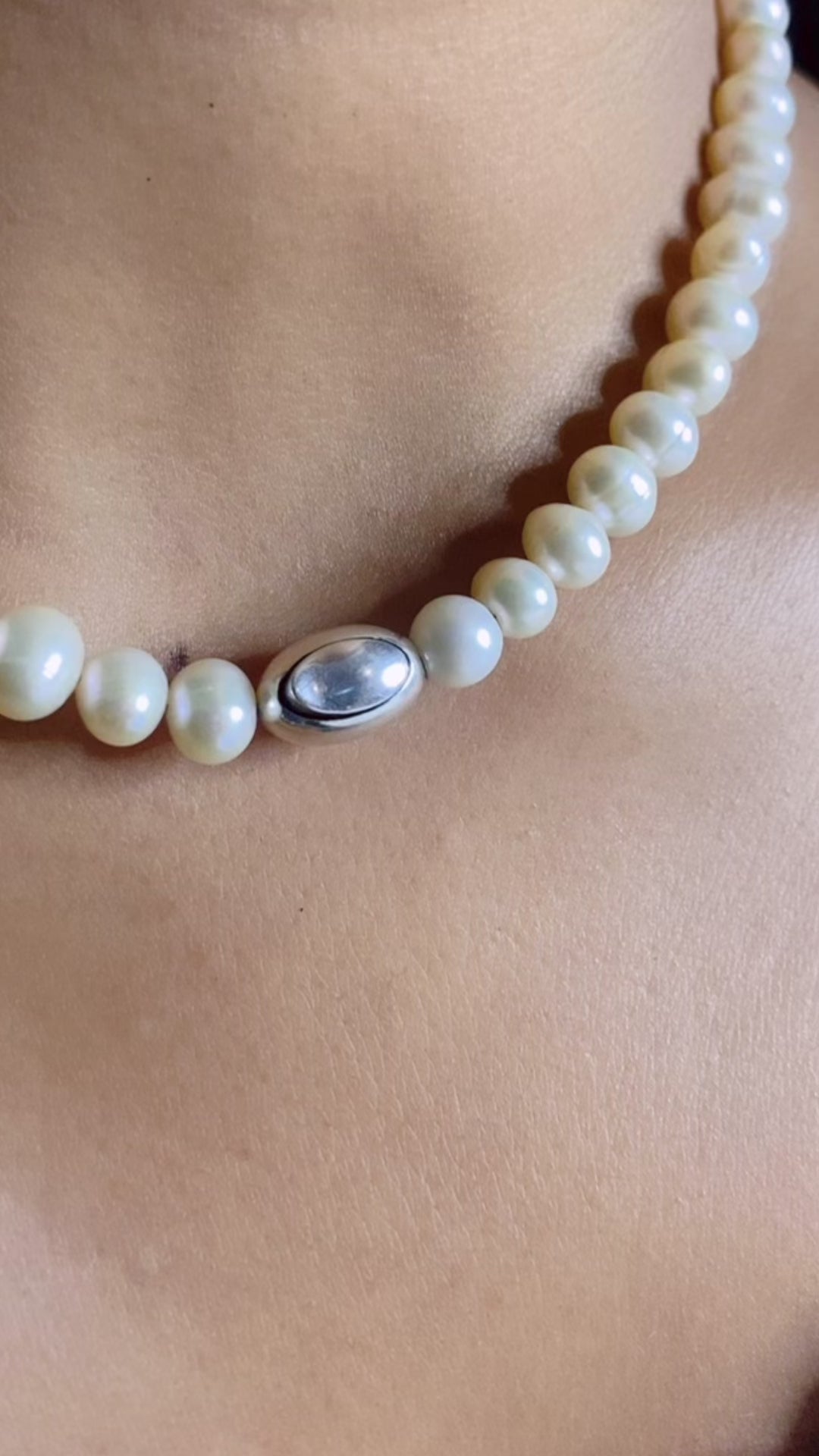 Lumine Pearl Sterling Silver 925 Classic Necklace