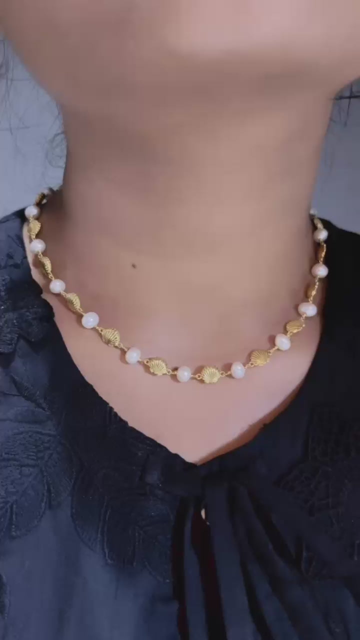 925 Sterling Silver Shell Choker Chain Necklace Collection