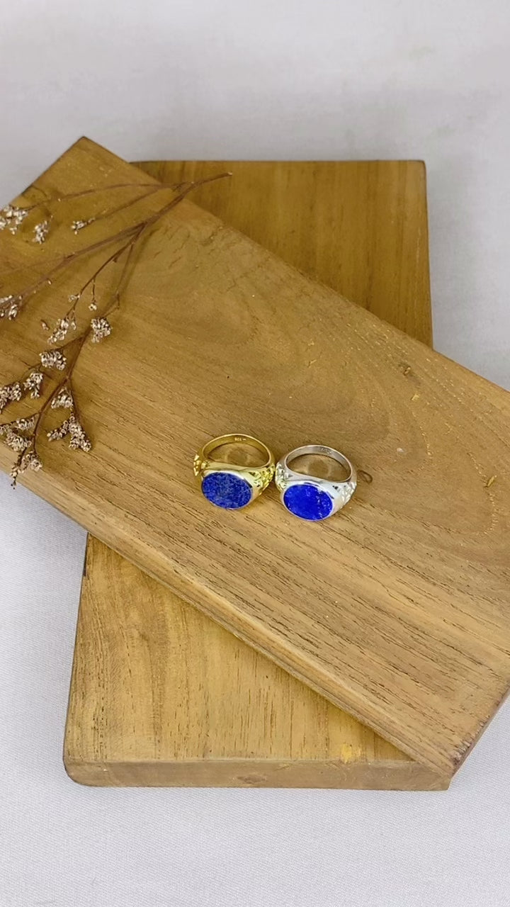 Cincin Signet Bulat Koleksi Jali Sterling Silver 925
