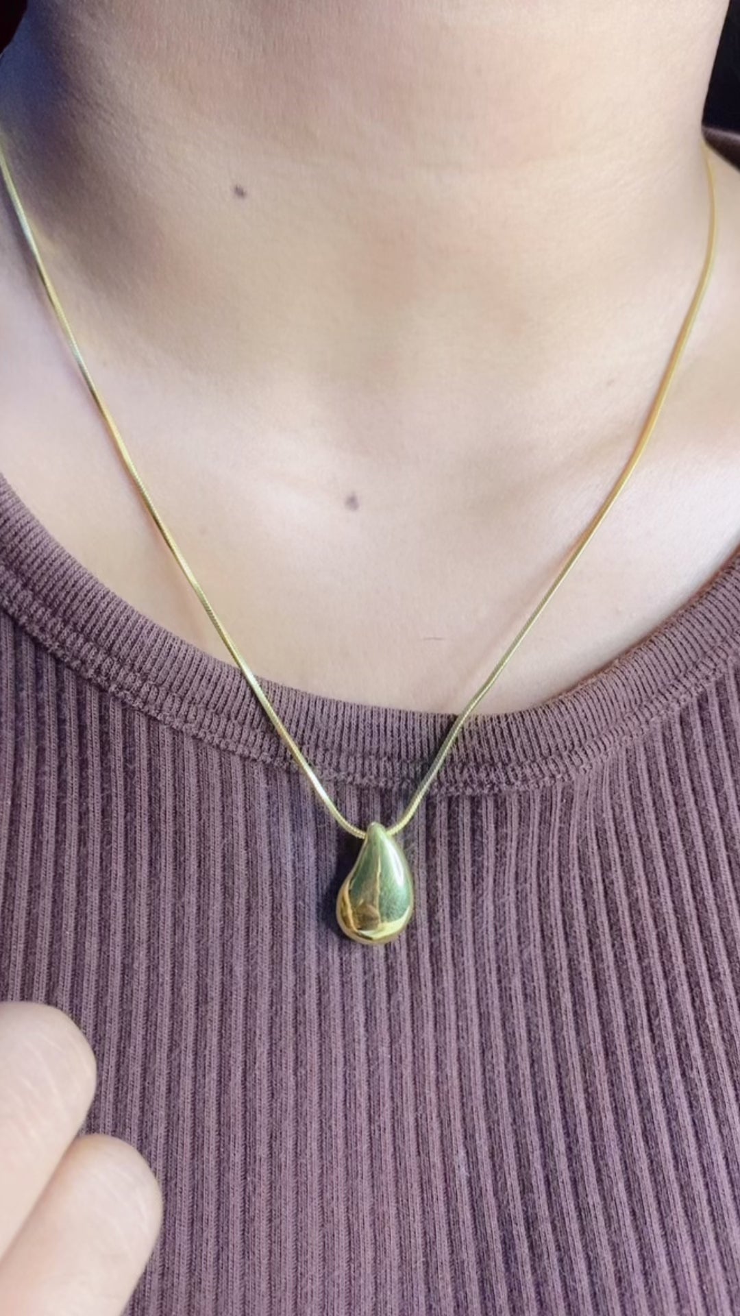 Elara Drop Collection Sterling Silver 925 Gold Plated Necklace