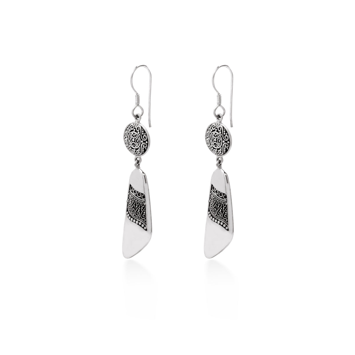 Anting Dangle Koleksi Batik Indonesia Sterling Silver 925